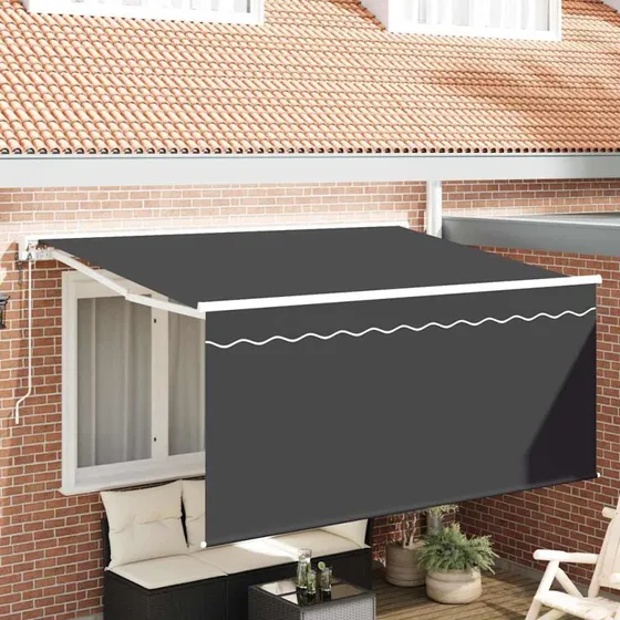 vidaXL Utrækkelig Markise Antracit 300 x 200 cm