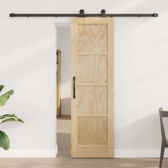 vidaXL Skydedør ORKDAL Brun 61 x 198,5 cm i Fyrretræ