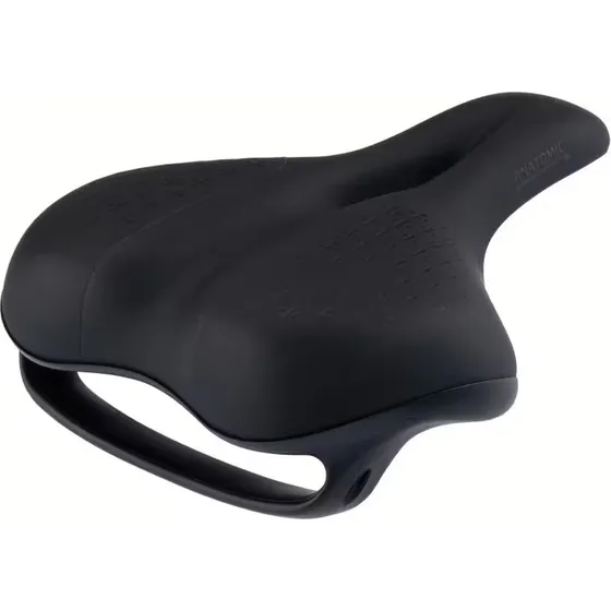 Contec Anatomic Unisex city-sadel med gel 263×198 mm - Sort