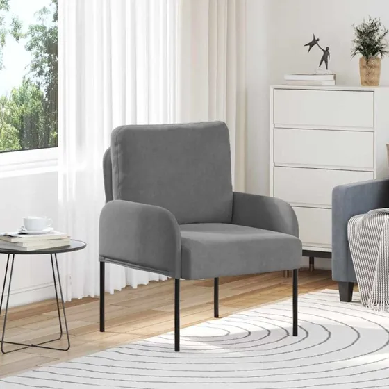vidaXL Sofa med Pude 55 cm, Mørkegrå, Krydsfinér