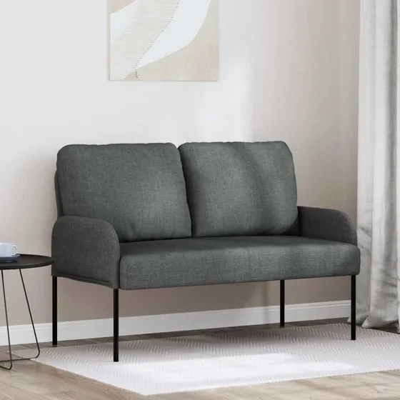 vidaXL Sofa med pude 110 cm Mørkegrå Krydsfinér