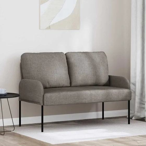 vidaXL Sofa med pude 110 cm Gråbrun Krydsfinér