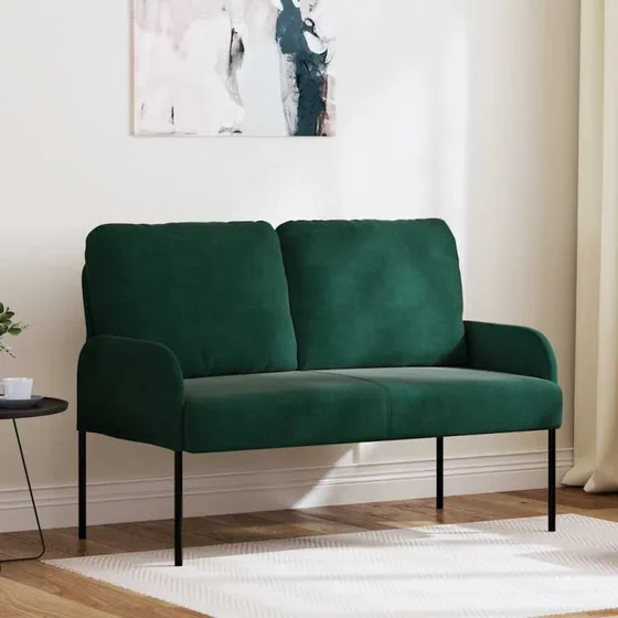 vidaXL Sofa med Pude 110 cm Mørkegrøn Krydsfinér