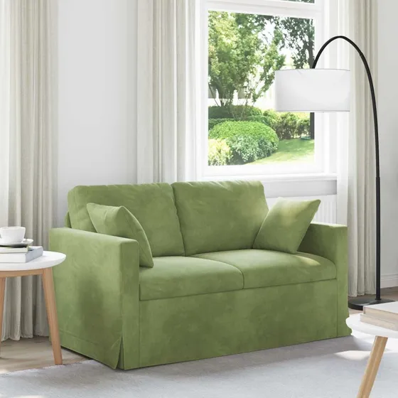 vidaXL Sofa Lys Grøn 138x78x80 cm Fløjl