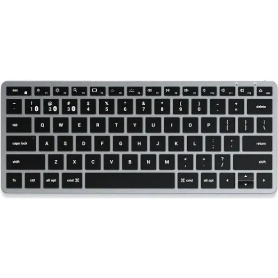 Satechi Slim X1 Baggrundsbelyst Tastatur, US Engelsk, Grå