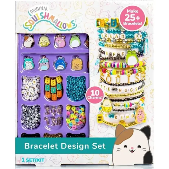 Squishmallows Armbåndsdesign Sæt – 25+ Smukke Armbånd med Perler og Charms