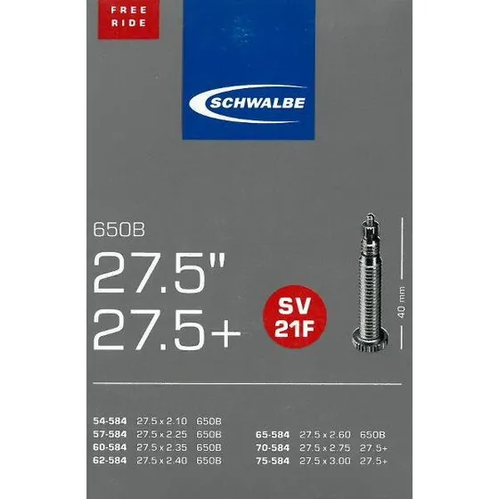 Schwalbe Extralight slange 27,5x2.10–3.00 SV21F 40 mm