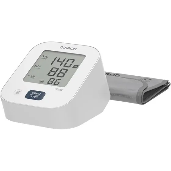 Omron M2 Essential Blodtryksmåler, trådløs, overarm, hvid