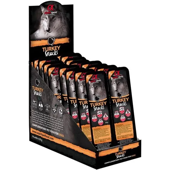 Alpha Spirit Kornfri Semi-Moist Godbidder KALKUN 16-pak