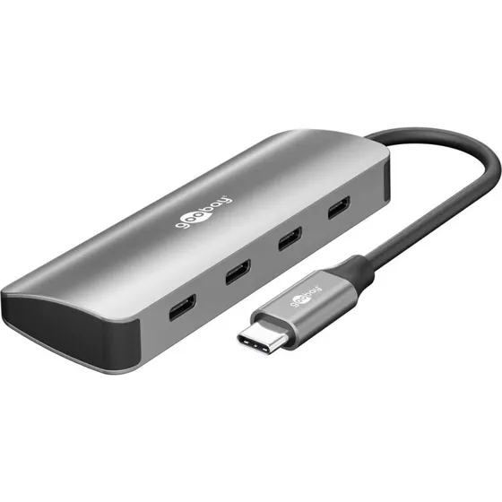 Goobay USB-C Hub 4-porte 10 Gbit/s, slank