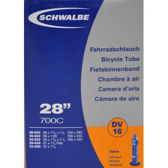 Schwalbe 700x28/32C cykelslange – 40 mm Dunlop (DV16)