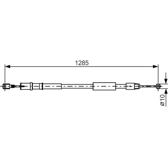 BOSCH Håndbremsekabel 6394203585, 6394270438, 1285 mm