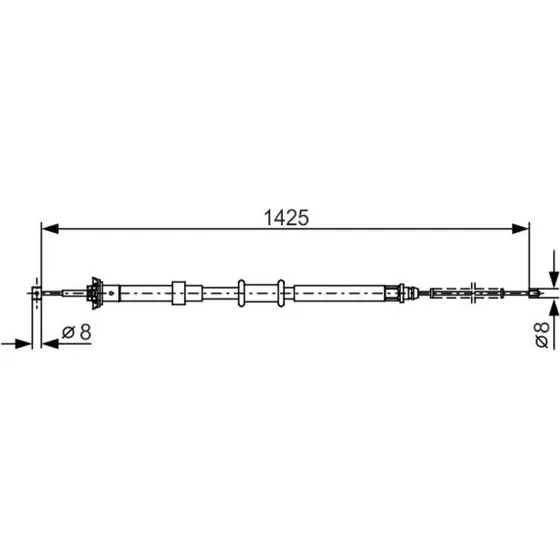 BOSCH Håndbremsekabel 1 987 482 200 til FIAT 500, 500 C, PANDA
