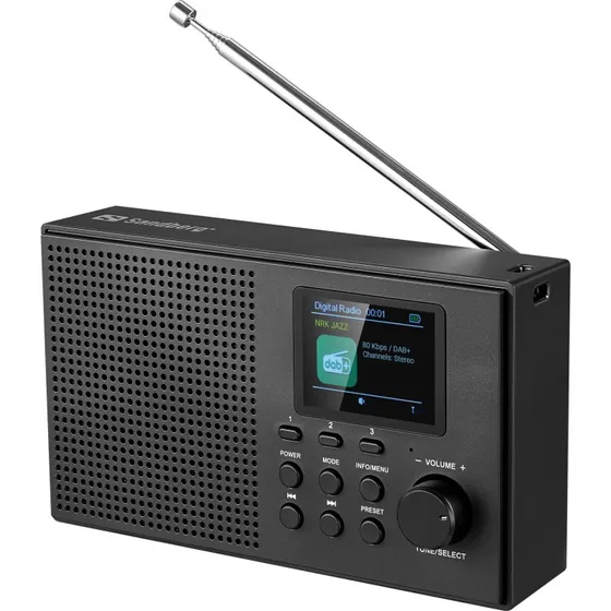 Sandberg 421-39 Bærbar Radio DAB+ & FM Sort