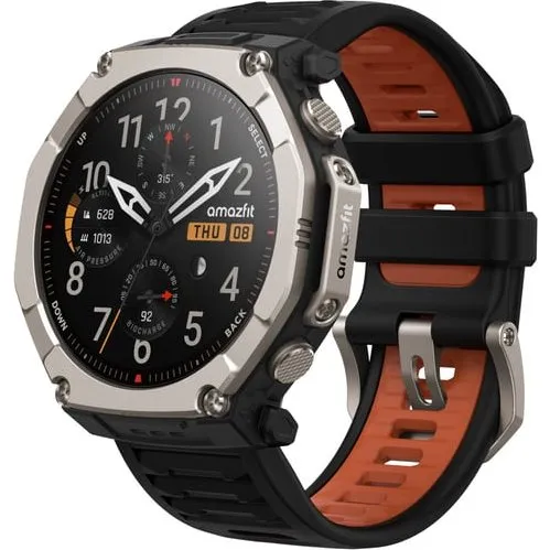 Amazfit T-Rex Ultra 2 51 mm Titanium GPS Smartwatch Sort