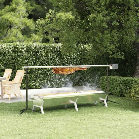 vidaXL Automatisk Grill- og Bakkesæt, Rustfrit Stål