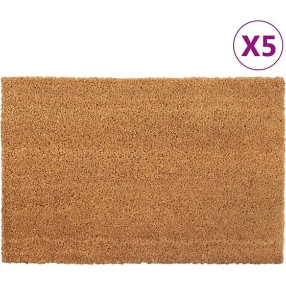 vidaXL 5 stk. dørmåtter 40x60 cm tuftet coir naturfarvet