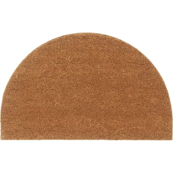 vidaXL dørmåtte 50x80 cm halvrund coir naturfarvet