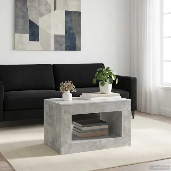 vidaXL BetonGrå kaffebord, 120x60 cm
