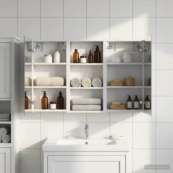 vidaXL Badeværelsesskabsæt 3 pc 110 x 10,5 x 60,5 cm Konstrueret træ