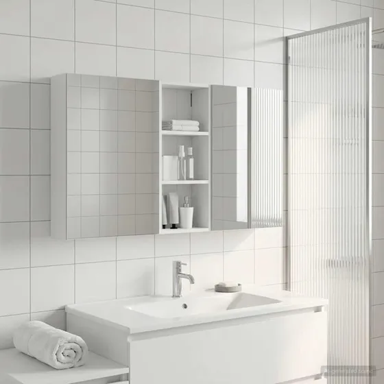 vidaXL Badeværelsesskabsæt 3 pc 130 x 14,5 x 70 cm Konstrueret træ