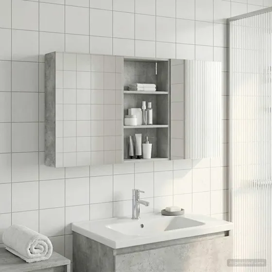 vidaXL Badeværelsesskabsæt 3 pc 140 x 14,5 x 70 cm Konstrueret træ