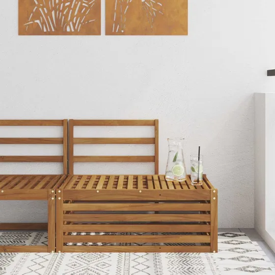 vidaXL Udendørs Modulsofa Naturfarvet 91 x 63 x 73 cm