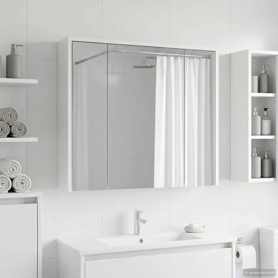 vidaXL Badeværelsesspejlskab Hvid 73,5 x 16 x 62,5 cm Konstrueret træ