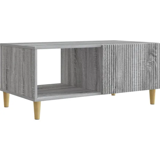 vidaXL Sofabord Grå Sonoma-eg 90 x 50 x 40 cm Konstrueret Træ