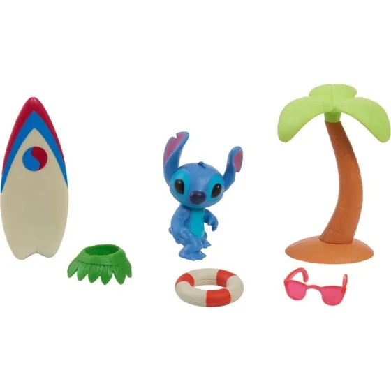 Disney Stitch Surf med Figurer Legesæt, 7 cm, 3+ år