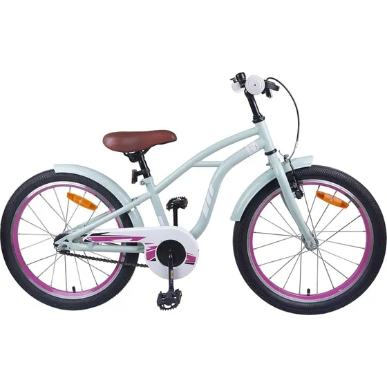 vidaXL Børnecykel 22 tommer, lys grøn, til 7-12 år