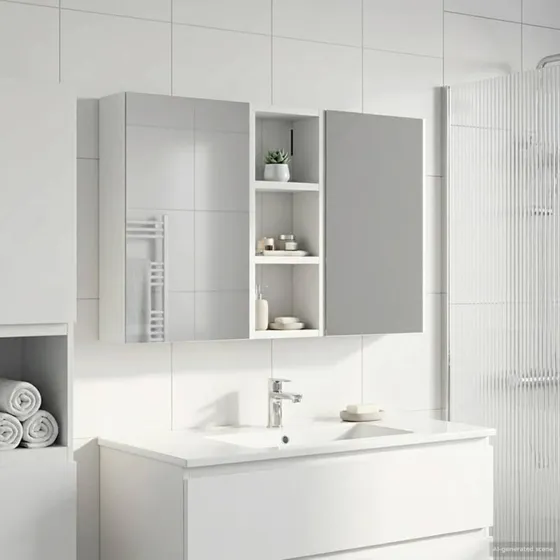 vidaXL Badeværelsesskabsæt 3 pcs 80 x 10,5 x 50 cm Konstrueret træ