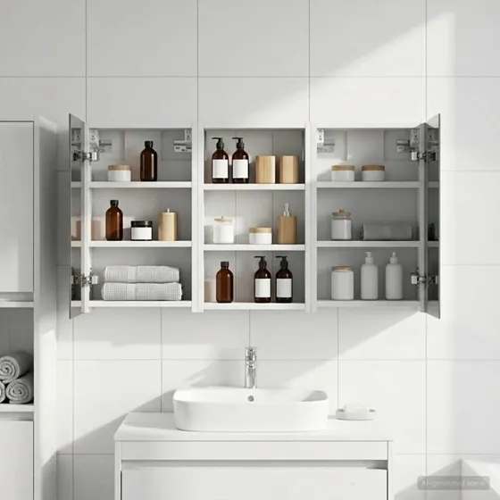 vidaXL Badeværelsesskabsæt 3 pc 90 x 10,5 x 50 cm Konstrueret træ