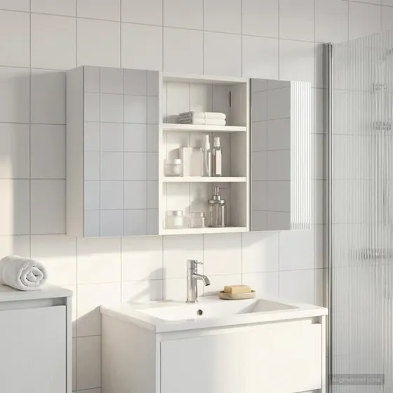 vidaXL Badeværelsesskabsæt 3 pc 100 x 10,5 x 50 cm Konstrueret træ