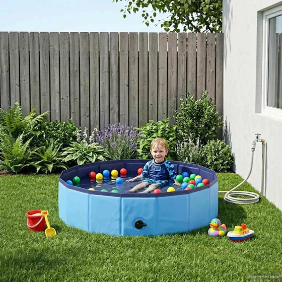 vidaXL Børne- og hundesvømmepool Blå 80 x 20 cm