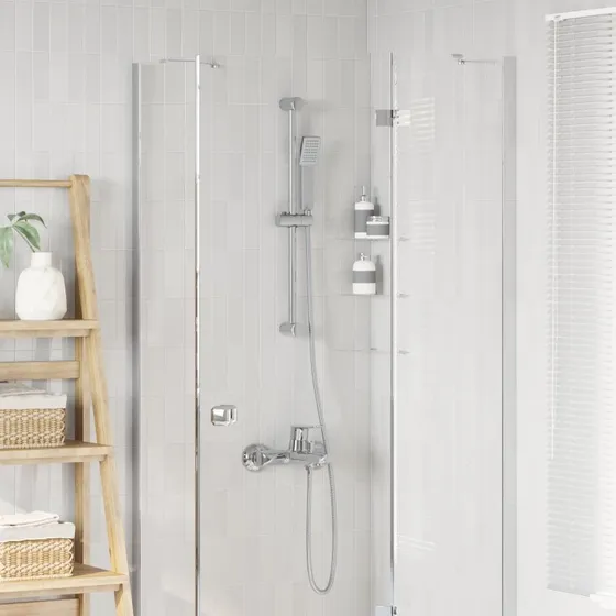 vidaXL Brusersystem sæt 70 cm Krom Rustfrit Stål