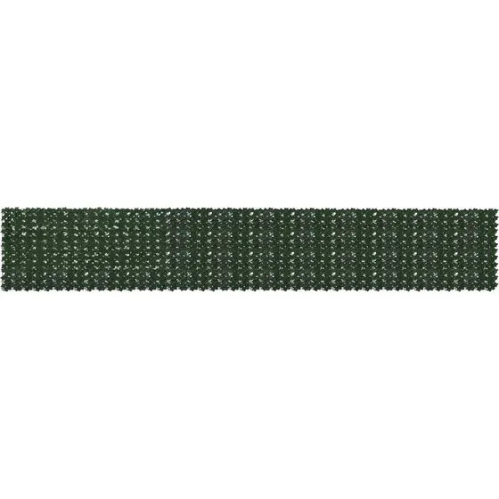 vidaXL Altanscreen med blade, mørkegrøn, 600 x 100 cm