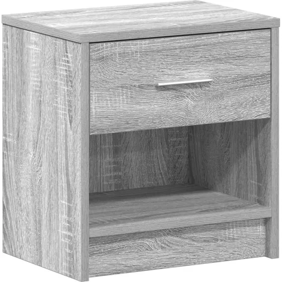 vidaXL Sengebord med skuffe 39x28x41 cm grå sonoma-eg