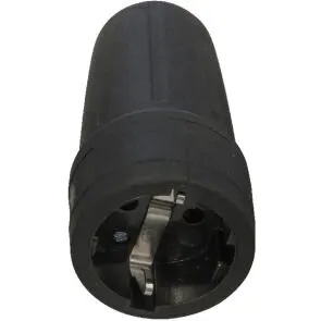 E-LINE Schuko forlængerstik med jord, sort (slagfast)