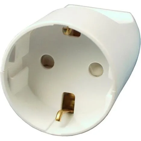 Elworks Forlængerled Schuko F25 16A med EU-sidejord, hvid