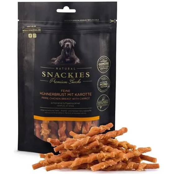 Snackies Premium Naturals Kylling & Gulerod 80 g