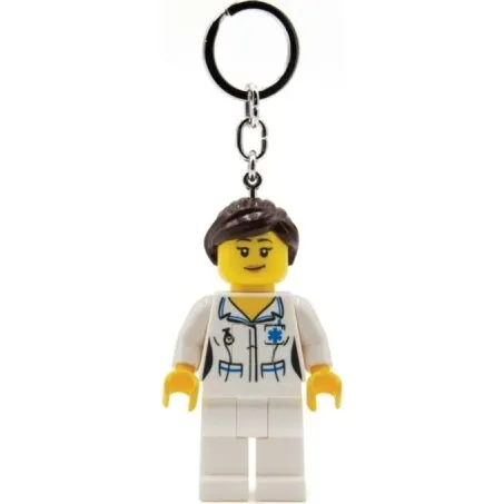 LEGO LED Nøglering Sygeplejerske med LED-lys, 4006036-LGL-KE186H