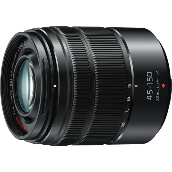 Panasonic Lumix H-FS45150 45-150mm Telefoto Zoom Objektiv Sort