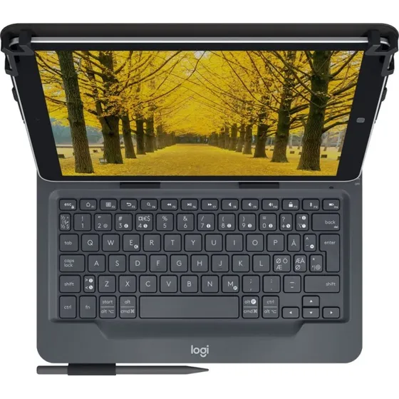 Logitech Universal Tastatur & Folio-kasse, Italiensk, Sort