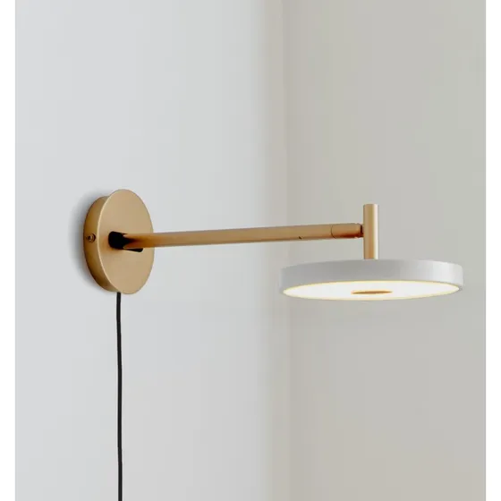 Umage Asteria Short LED-væglampe, grå/messing