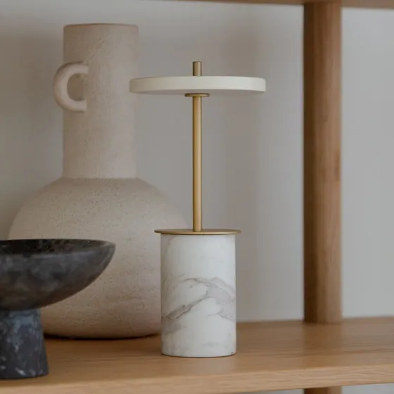 Umage Asteria Move Mini White Marble Bordlampe