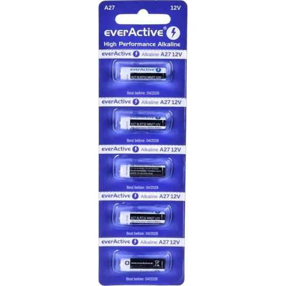 everActive A27 12V Alkaliske Batterier 5 stk.