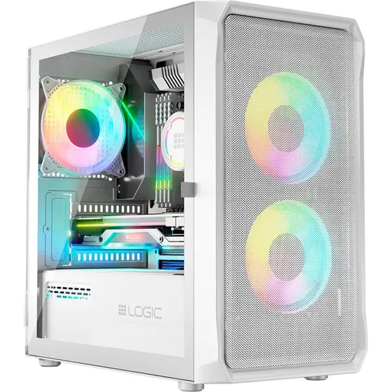 Logic Concept PORTOS ARGB Mini PC Kabinet (ATX) Hvid
