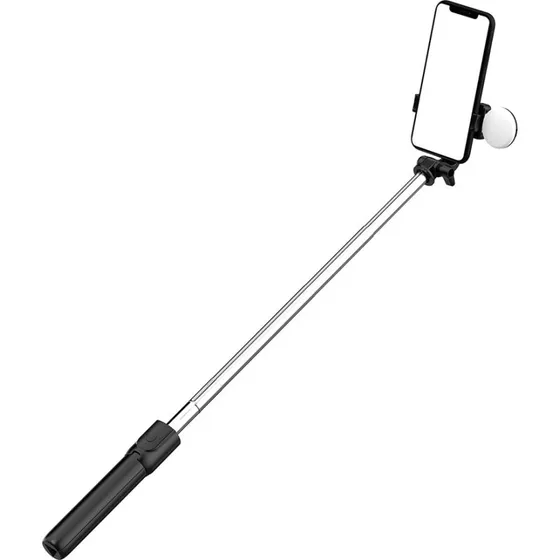 Hurtel WH1YXS Teleskopisk Selfie Stick med Tripod, 1 m, Sort