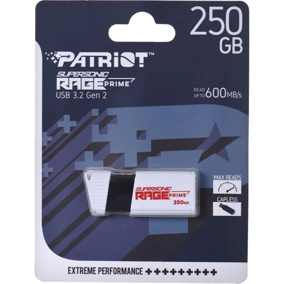 Patriot Rage Prime 256 GB USB 3.2 Gen 2, hvid/sort